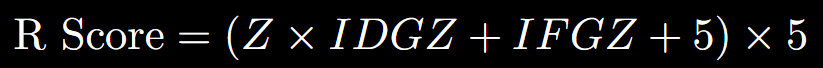 R-Score formula