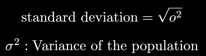 Image of standard deviation formula