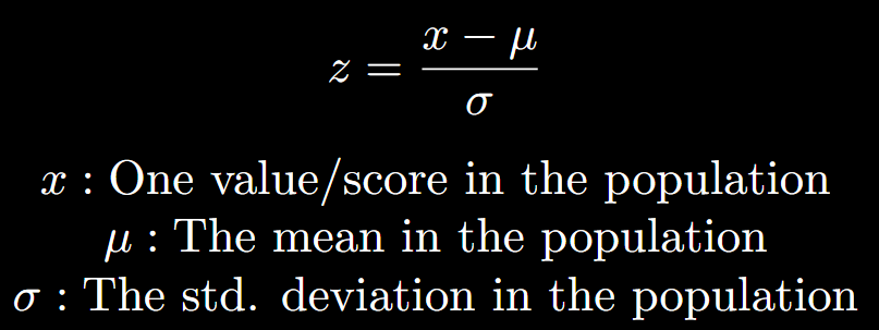 Image of Z-Score formula